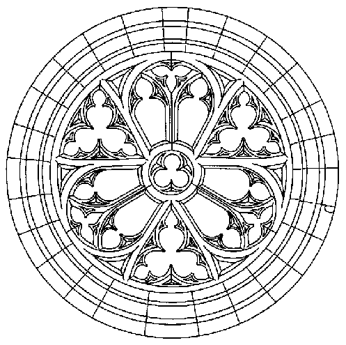 Schw&auml;bisch Gm&uuml;nd, Heiligkreuzm&uuml;nster, Fensterrose Westmauer
